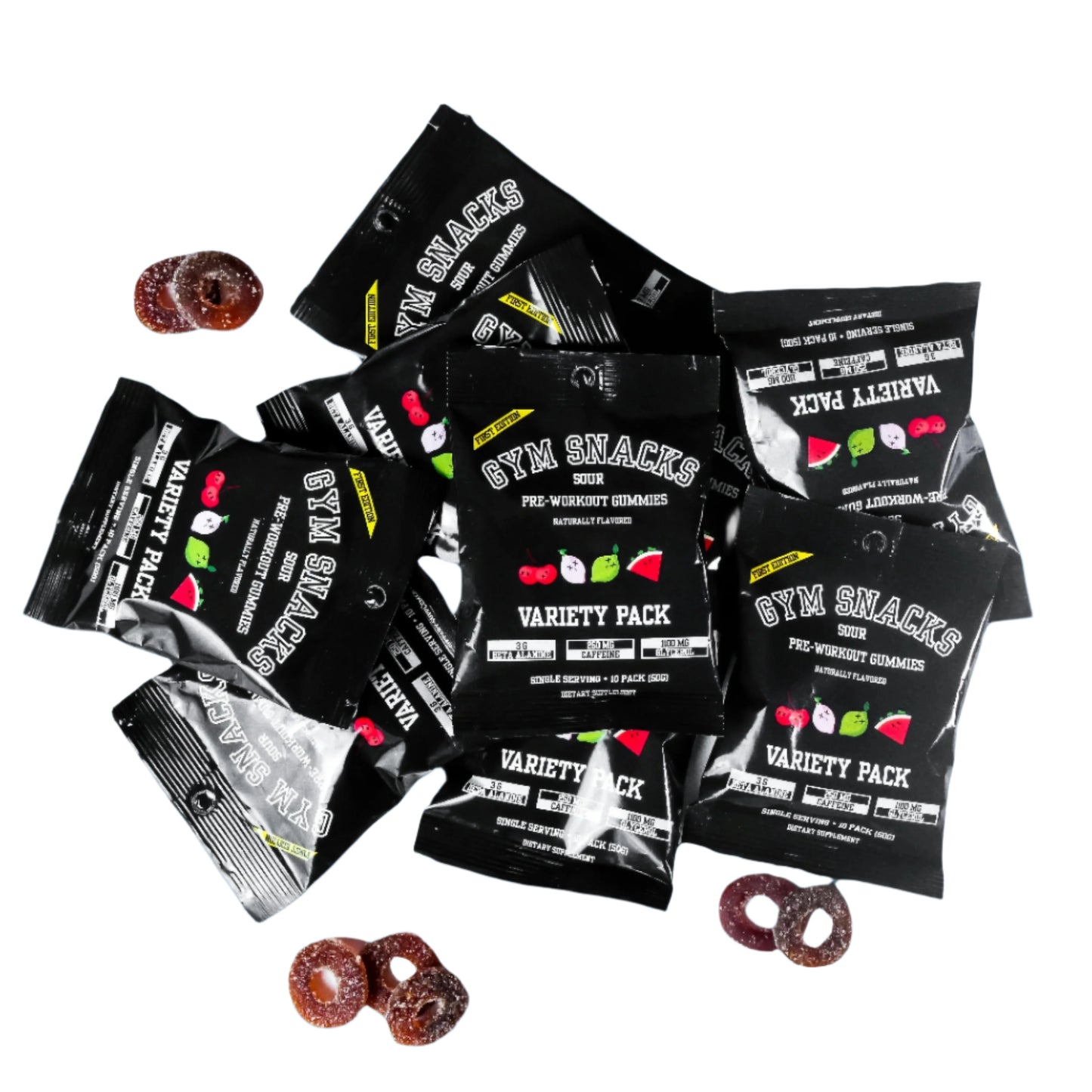 Pre-Workout Gummy Rings: Sour Variety Pack