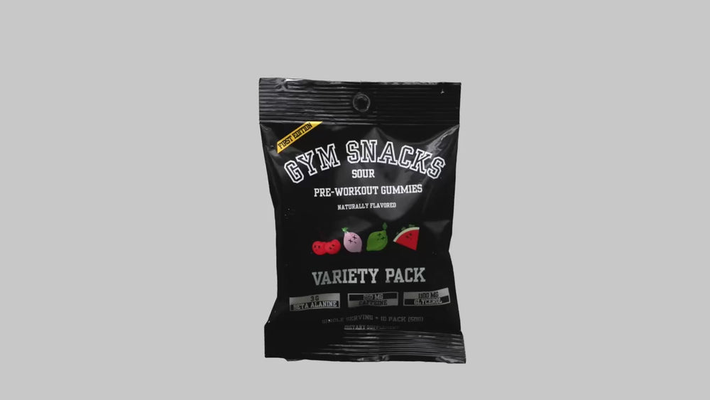 
                  
                    Load and play video in Gallery viewer, Pre-Workout Gummy Rings: Sour Variety Pack (10 Servings)
                  
                